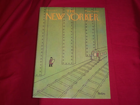 1975 NOVEMBER 17 NEW YORKER MAGAZINE FRONT COVER ONLY - GREAT ART FOR FRAMING