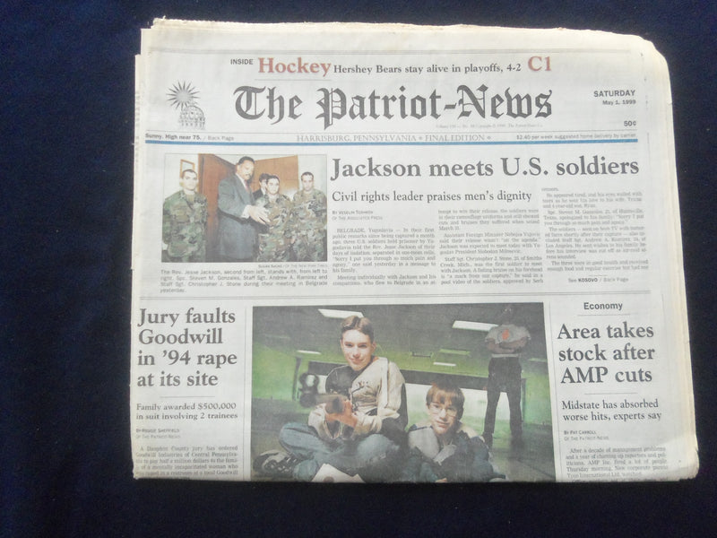 1999 MAY 1 THE PATRIOT-NEWS NEWSPAPER - HARRISBURG, PA- JESSIE JACKSON - NP 6124