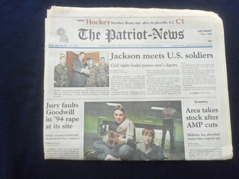 1999 MAY 1 THE PATRIOT-NEWS NEWSPAPER - HARRISBURG, PA- JESSIE JACKSON - NP 6124