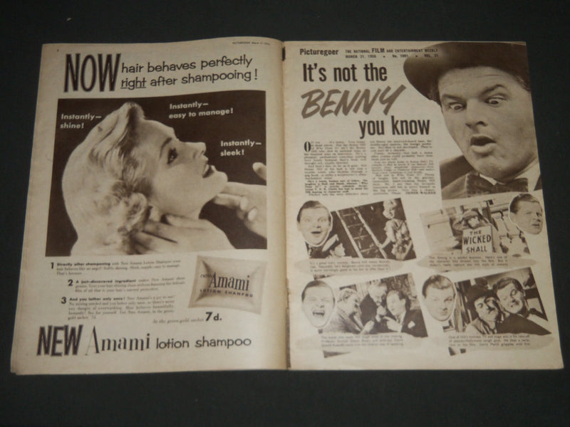 1956 MARCH 31 PICTUREGOER MAGAZINE - APRIL OLRICH COVER - MONROE - ST 4761