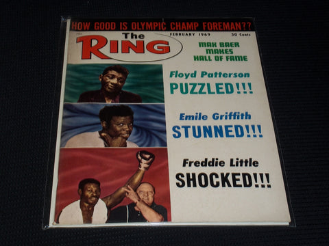 1969 FEBRUARY THE RING MAGAZINE - FLOYD PATTERSON FRONT COVER - E 4600