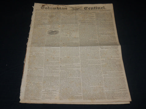 1824 FEBRUARY 28 COLUMBIAN CENTINEL NEWSPAPER - LATHROP FOR GOVERNOR - NP 4820