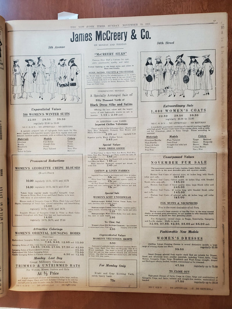 1917 NOVEMBER 11 NEW YORK TIMES - KERENSKY GAINING SUPPORT IN RUSSIA - NT 8066