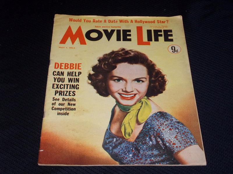 1953 MAY 1 MOVIE LIFE MAGAZINE - DEBBIE REYNOLDS FRONT COVER - E 1347