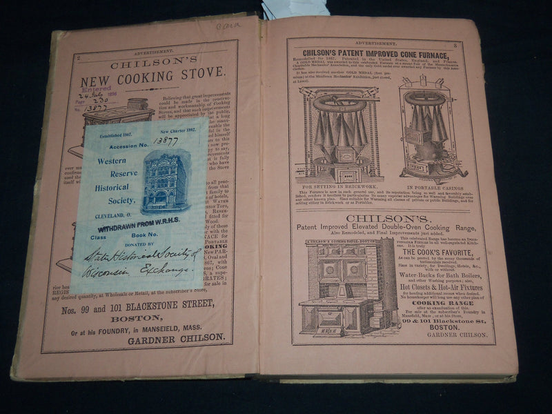 1869 WORCESTER DIRECTORY BY HENRY J. HOWLAND - MAP - KD 81U