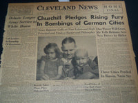 1941 JULY 14 CLEVELAND NEWS - CHURCHILL PLEDGES FURY IN BOMBING - NT 7461