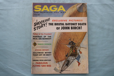 1961 JULY SAGA MAGAZINE - FABULOUS FLYING GAS BAG COVER - E 26654