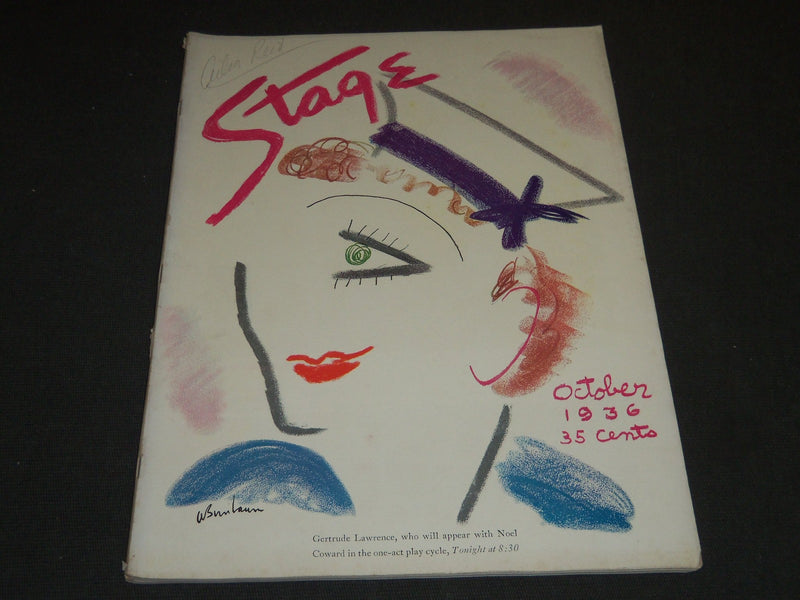 1936 OCTOBER THE STAGE MAGAZINE - GERTRUDE LAWRENCE - GREAT PHOTOS & ADS - ST 68