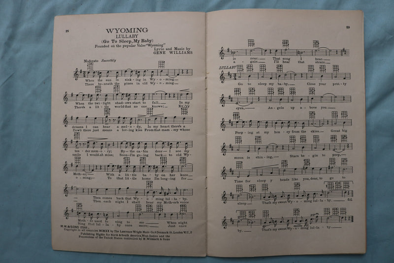 1926 UKULELE BEAUTIFUL BALLARDS SOFTCOVER BOOK - WITMARK COLLECTION - K 3378