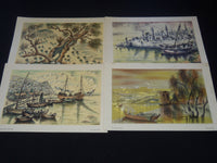 1971 ZVI LIVNI LANDSCAPE AND MAN IN ISRAEL - 10 LITHOGRAPHS - SIGNED - ST 1682N