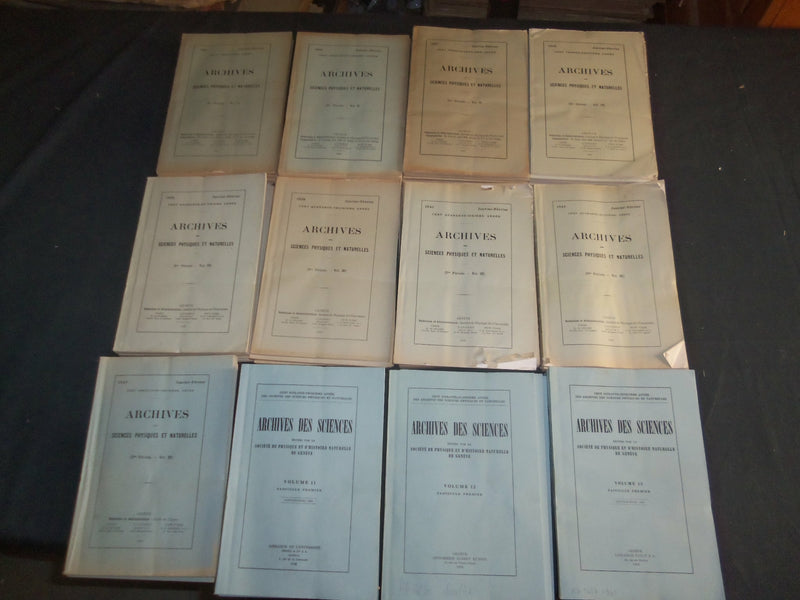 1925-1960 ARCHIVES DES SCIENCES PHYSIQUES ET NATURELLES - LOT OF 67 - WR 1045E