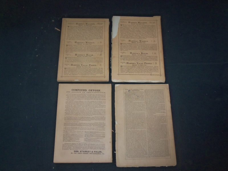 1887-89 HARPER'S MONTHLY MAGAZINE-LOT 10 ISSUES-NICE ILLUSTRATIONS & ADS-WR 466I