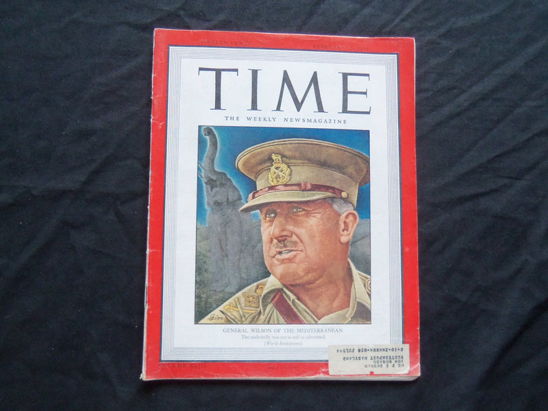1944 FEBRUAY 28 TIME MAGAZINE - GENERAL SIR HENRY M. WILSON - T 905