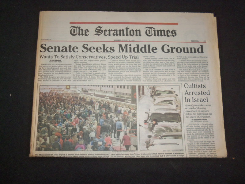 1999 JAN 4 THE SCRANTON TIMES NEWSPAPER - SENATE SEEKS MIDDLE GROUND - NP 8392