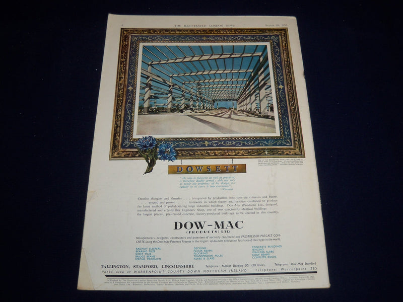 1955 AUGUST 20 ILLUSTRATED LONDON NEWS MAGAZINE - PRINCESS ANNE - E 8017