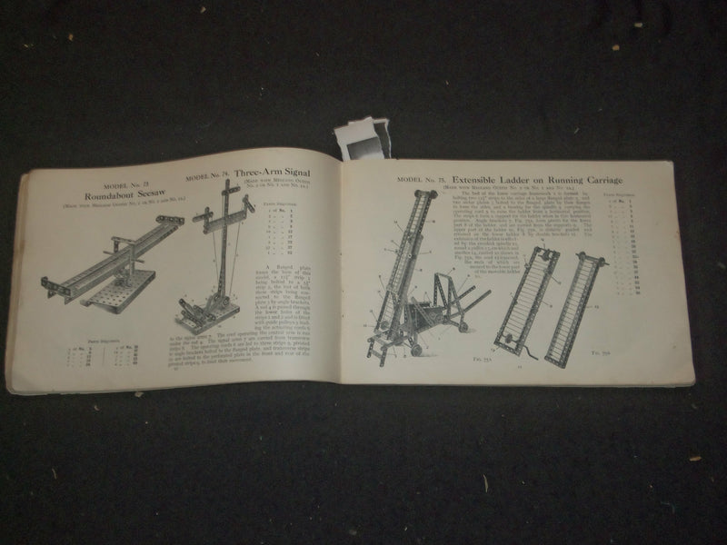 1914 MECCANO MODELS INSTRUCTIONS CATALOG - J 6389