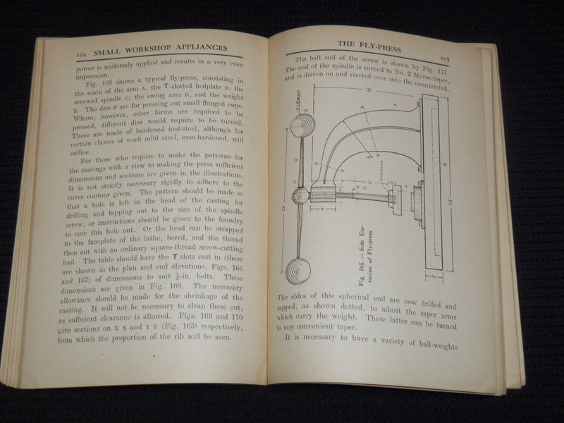 1920'S SMALL WORKSHOP APPLIANCES - CASSELL'S WORK HANDBOOKS - J 8051