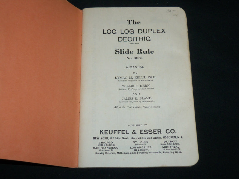 1944-1945 KEUFFEL & ESSER SLIDE RULE MANUALS & PRICELIST LOT OF 3 - J 6746
