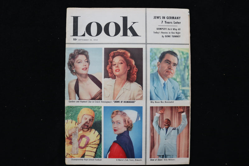 1952 SEPTEMBER 23 LOOK MAGAZINE - AVA GARDNER-RICHARD NIXON COVER - E 24654