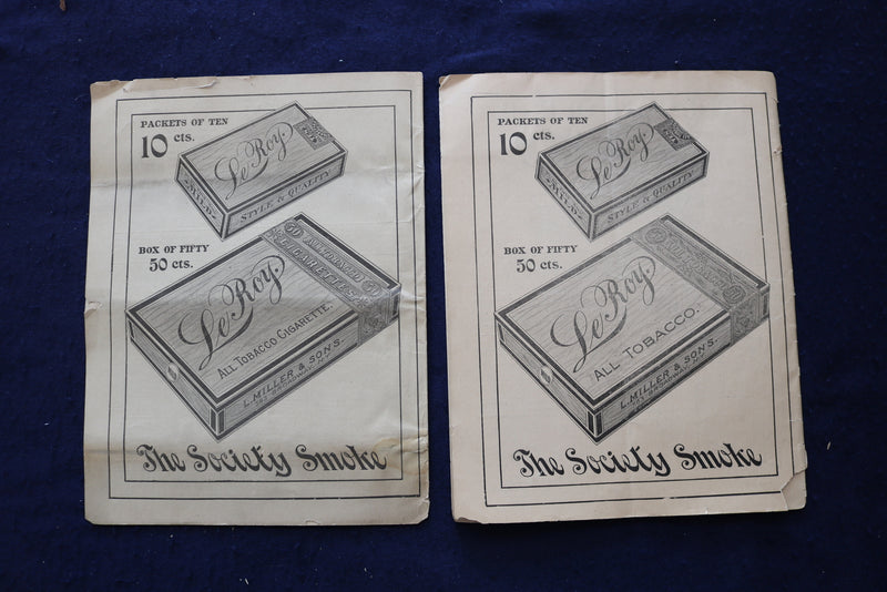 1896-1898 FIFTH AVE THEATRE PROGRAMS - LOT OF 2 - K 1675