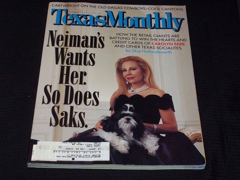 1997 AUGUST TEXAS MONTHLY MAGAZINE - CAROLYN FARB FRONT COVER - E 7488