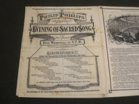 1873 PHILIP PHILLIPS SONG MINISTRY LOT OF 2 - EVENING OF SACRED SONG - J 2605