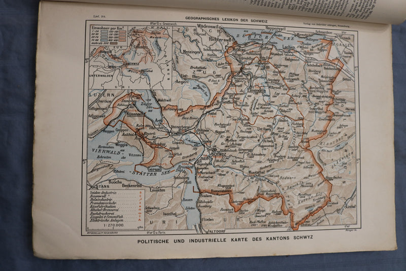 1902-1910 GEOGRAPHISCHES LEXIKON DER SCHWEIZ MAGAZINE- MAPS - LOT OF 19- O 3909