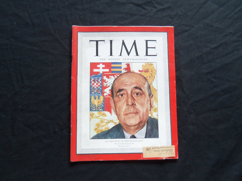 1944 MARCH 27 TIME MAGAZINE - JAN MASARYK OF CZECHOSLOVAKIA - T 909