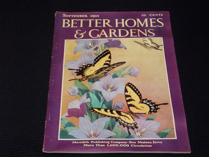 1933 SEPTEMBER BETTER HOMES & GARDENS MAGAZINE - ILLUSTRATED COVER - E 5529