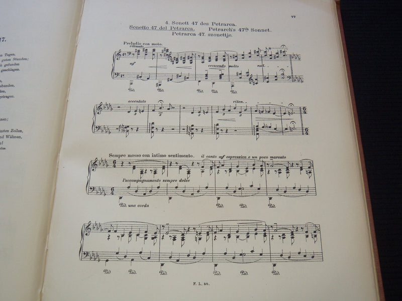 1914-1916 FRANZ LISZTS MUSIKALISCHE WERKE BOUND VOLUME LOT OF 2 - KD 1870C