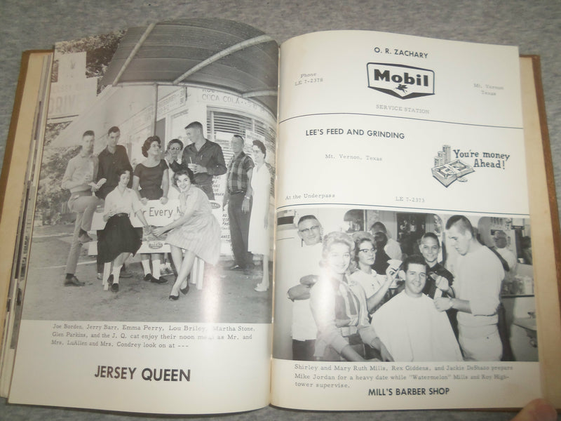 1963 THE TIGER MT. VERNON HIGH SCHOOL YEARBOOK - MT. VERNON, TEXAS - YB 2460
