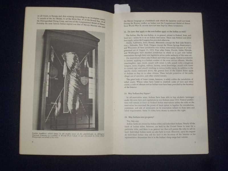 1968 MAY ANSWERS TO YOUR QUESTIONS ABOUT AMERICAN INDIANS - J 9499