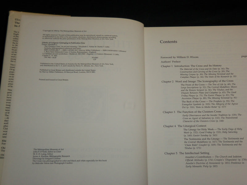 1994 THE CLOISTERS CROSS ITS ART AND MEANING HARDCOVER BOOK - R 702X