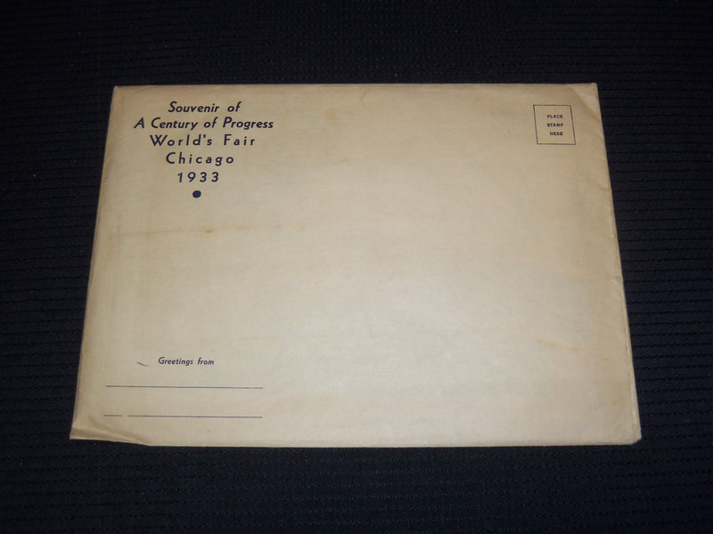1933 SOUVENIR OF A CENTURY OF PROGESS BOOK & ENVELOPE - J 7336