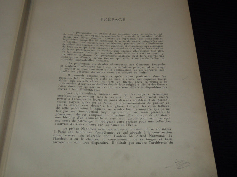 1910 CONCOURS ROVGEVIN & GODEBOEUF FRENCH ARCHITECTURE COMPETITION FOLIO - Z 267