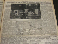 1963 NOVEMBER 24 NEW YORK TIMES - KENNEDY'S BODY LIES IN WHITE HOUSE - NT 7172