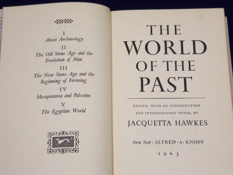 1963 THE WORLD OF THE PAST BY JACQUETTA HAWKES LOT OF 2 VOLUMES - KD 3572