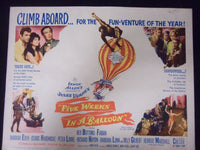 1962 FIVE WEEKS IN A BALLOON ORIGINAL MOVIE POSTER - RED BUTTONS - FABIAN- P 234