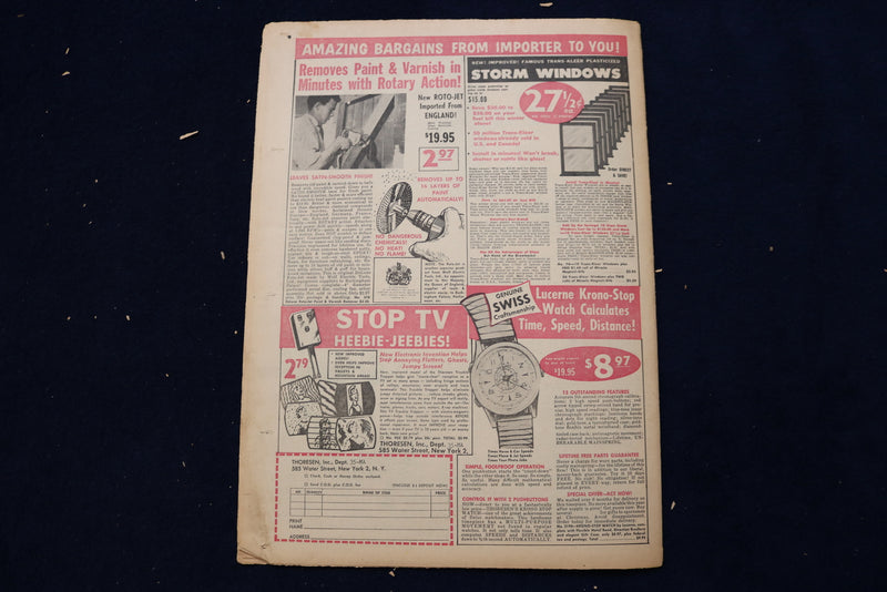 1961 OCT 29 PICTORIAL REVIEW MAGAZINE - SIR CEDRIC HARDWICKE COVER - E 23153