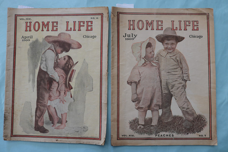 1909 APRIL & JULY HOME LIFE MAGAZINE - LOT OF 2 - K 3415
