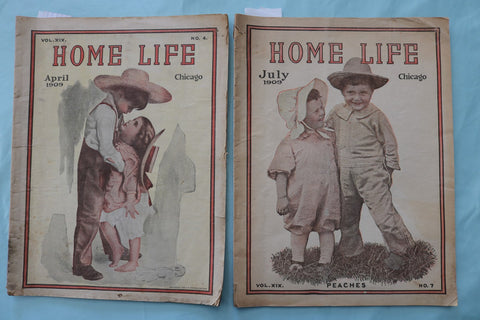 1909 APRIL & JULY HOME LIFE MAGAZINE - LOT OF 2 - K 3415