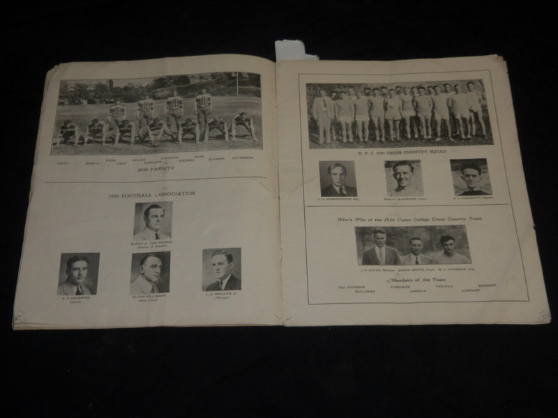 1930 OCTOBER 25 RENSSELAER VS. UNION FOOTBALL PROGRAM - NICE PHOTOS - J 5750