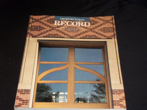 1986 AUGUST ARCHITECTURAL RECORD MAGAZINE - RELIGIOUS BUILDINGS COVER - E 987
