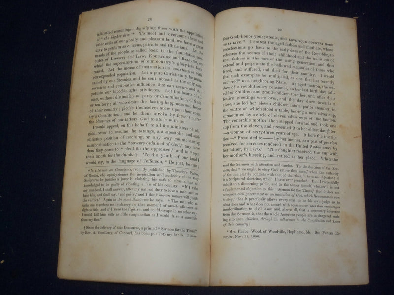 1850 PUBLIC THANKSGIVING DISCOURSE - CONCORD, NEW HAMPSHIRE - J 4797