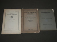 1911-1938 VASSAR COLLEGE BULLETIN CATALOGUES LOT OF 3 - POUGHKEEPSIE NY - O 3010