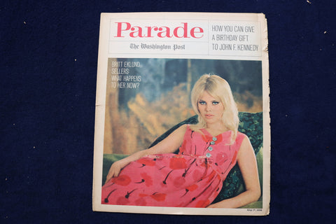 1964 MAY 17 PARADE MAGAZINE - BRITT EKLUND COVER - E 22406