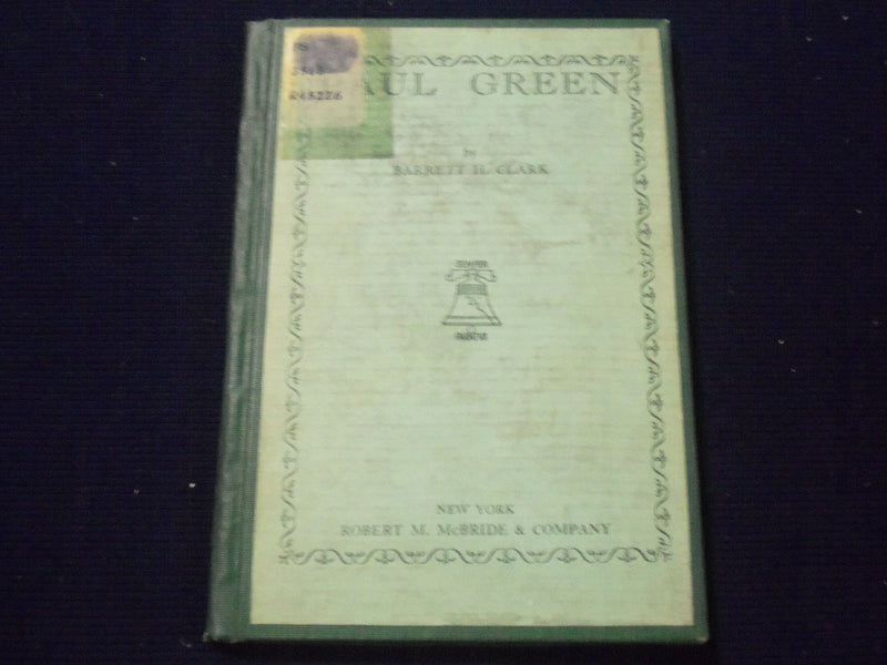 1928 PAUL GREEN BOOK BY BARRETT H. CLARK - NEW YORK - KD 2249