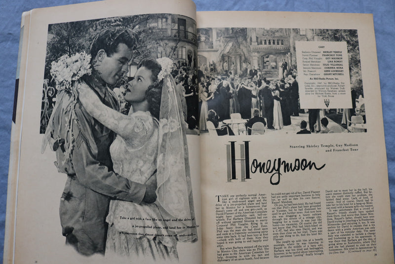 1947 MARCH MOVIE STORY MAGAZINE - JUNE HAVER COVER - ST 1002F