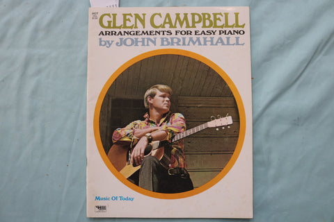 1969 GLEN CAMPBELL PIANO ARRANGEMENTS SOFTCOVER BOOK BY JOHN BRIMHALL - K 3379