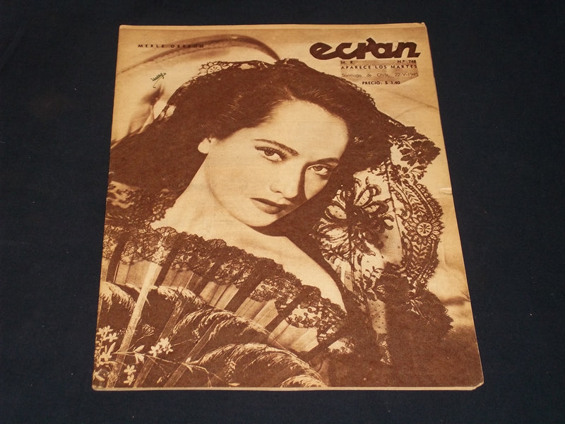 1945 MAY 22 ECRAN SPANISH MAGAZINE - MERLE OBERON COVER - E 26004